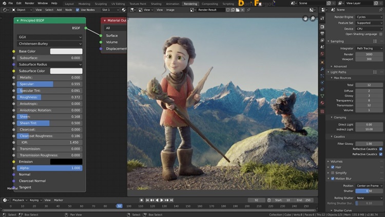 Blender video editor software