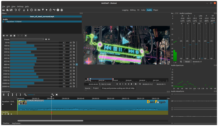 Shotcut video editor software